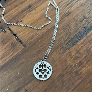 Coach signature logo silver necklace 18 inches